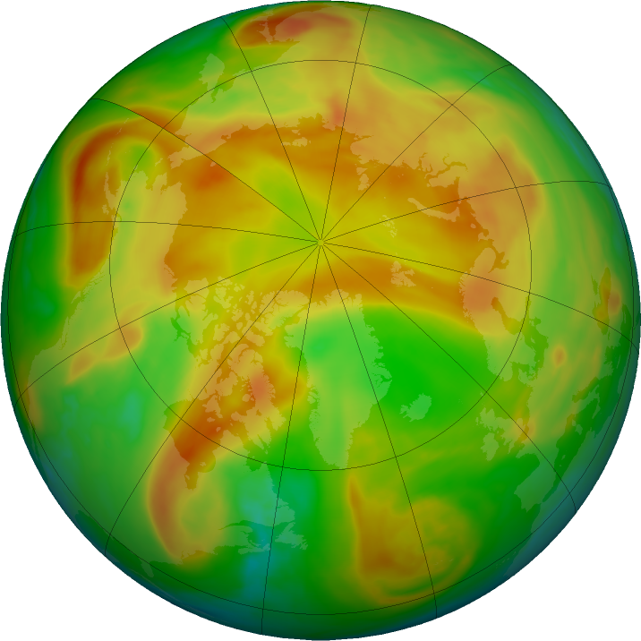 Arctic ozone map for 07 May 2017